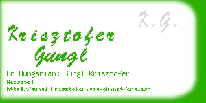 krisztofer gungl business card